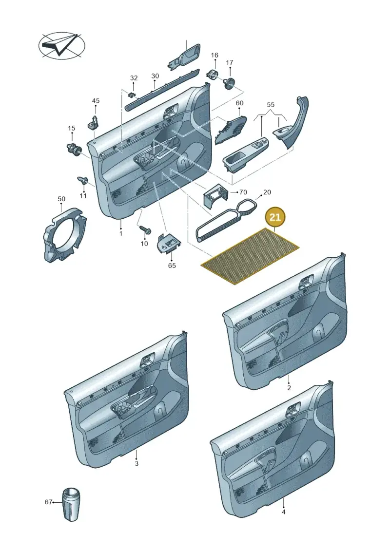 000867098 — Volkswagen GOLF (2003-2005) diagram 420867050, position 21