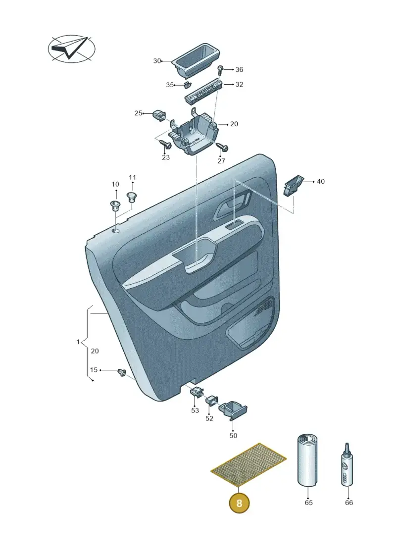 000867098 — Volkswagen Amarok twin cab (2022-) diagram 683867400, position 8