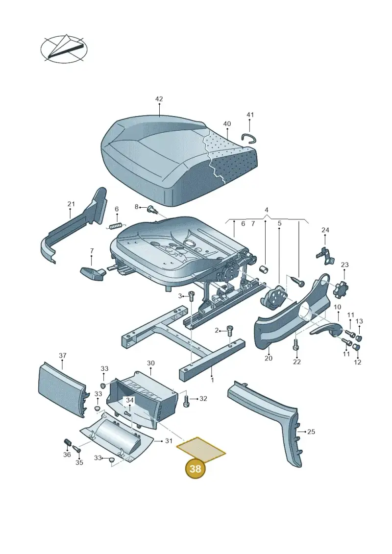 000867098 — Volkswagen Caddy kombi (2015-2020) diagram 866881050, position 38
