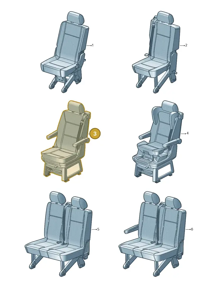 000883011HTUET — Volkswagen Caravelle (2019-2024) diagram 861883990, position 3