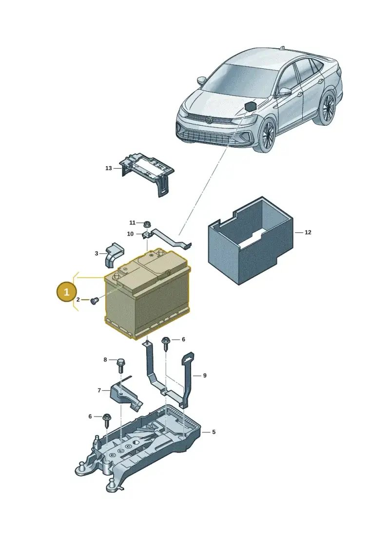 000915089AA — Volkswagen Virtus 1,0 (2022-) diagram 62a915000, position 1