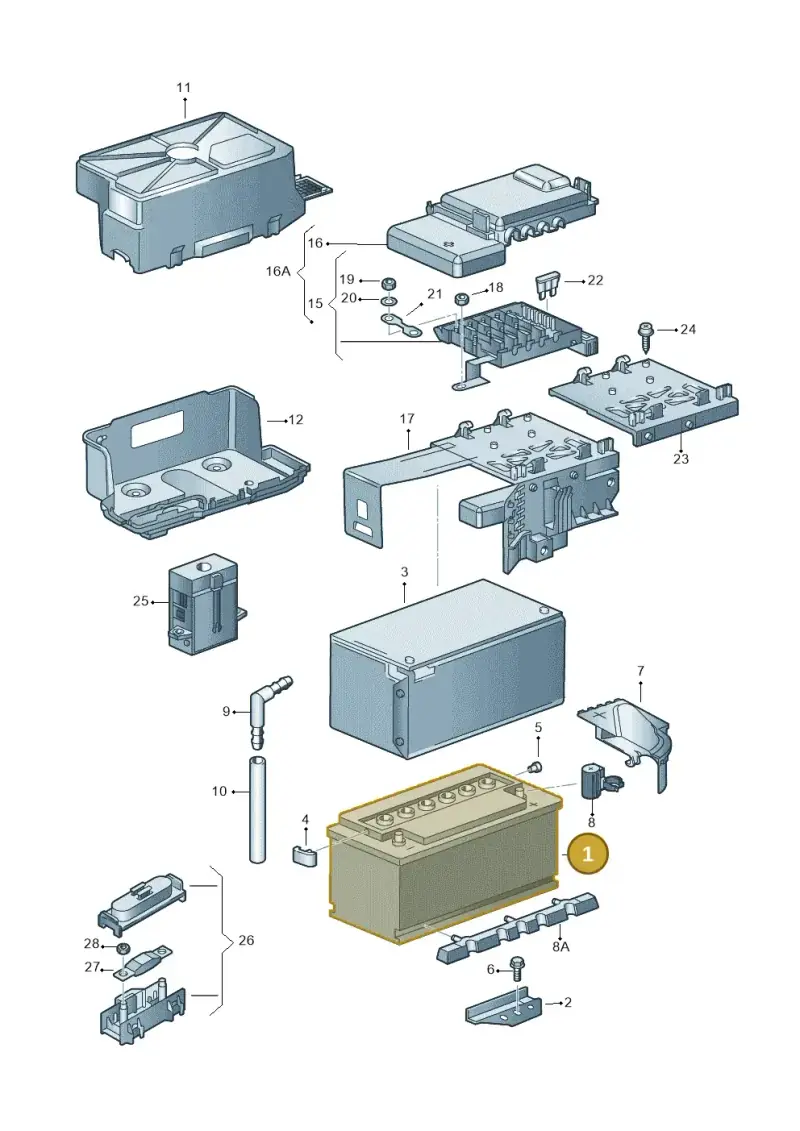 000915105AC — Volkswagen LUPO/3L TDI (2003-2005) diagram 121915100, position 1