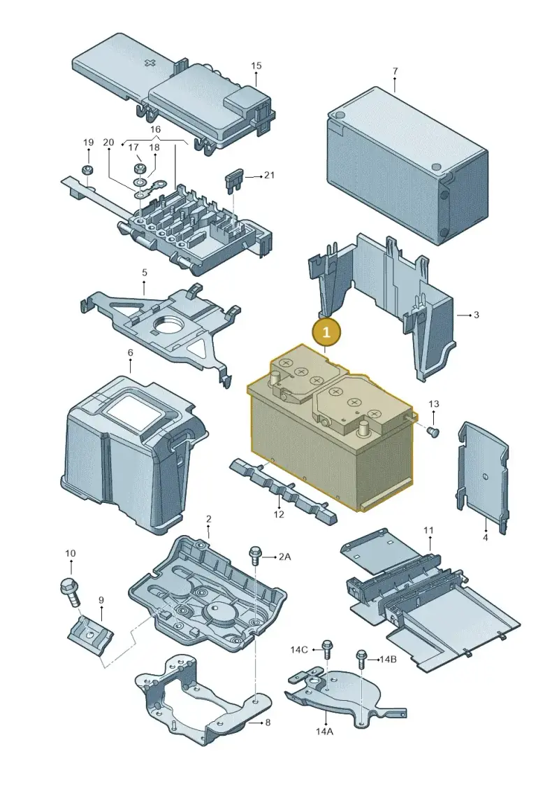 000915105AC — Volkswagen New Beetle Cabrio. (2003-2005) diagram 194915100, position 1