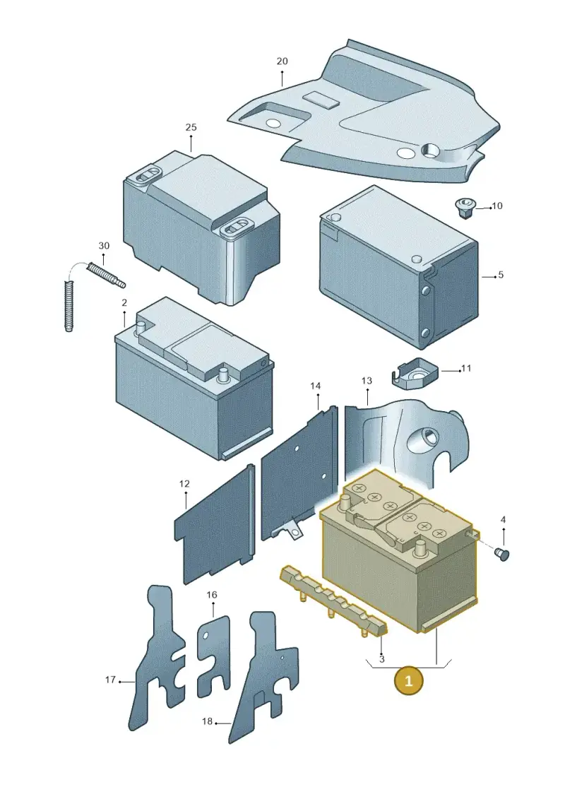 000915105AC — Volkswagen TRANSPORTER/4MOTION    07 (2006-2007) diagram 410915000, position 1