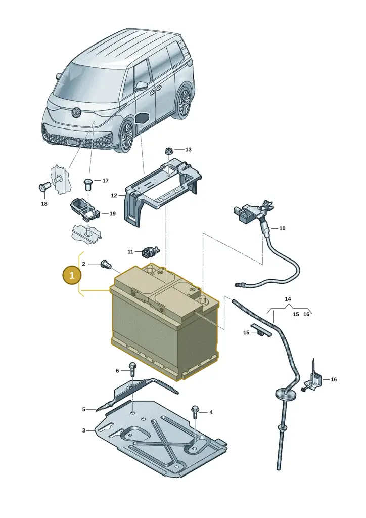 000915105CB — Volkswagen ID.Buzz (2022-) diagram 15a915010, position 1