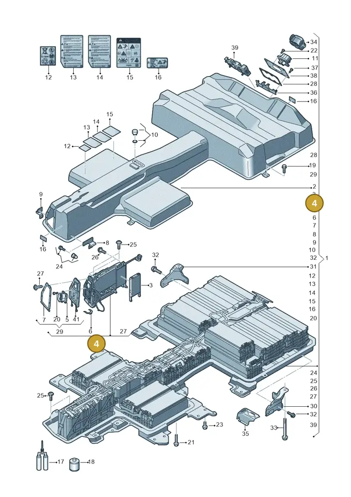 000915340F — Volkswagen E-Golf (2014-2021) diagram 774915500, position 4