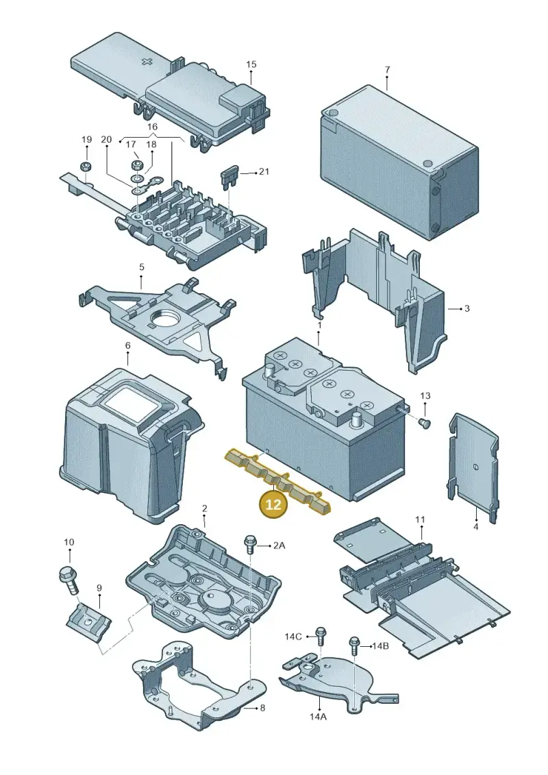 000915413 — Volkswagen New Beetle             06> (2005-) diagram 194915100, position 12