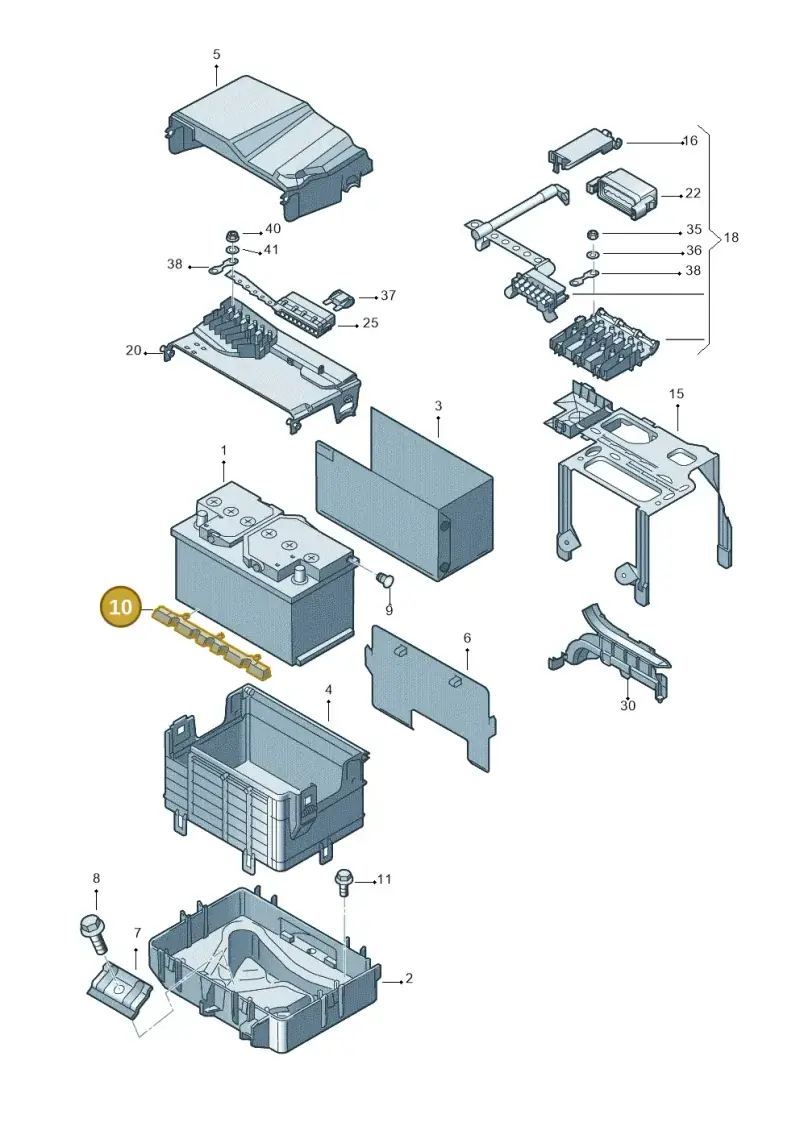 000915413 — Volkswagen Polo (2011-2014) diagram 461915000, position 10