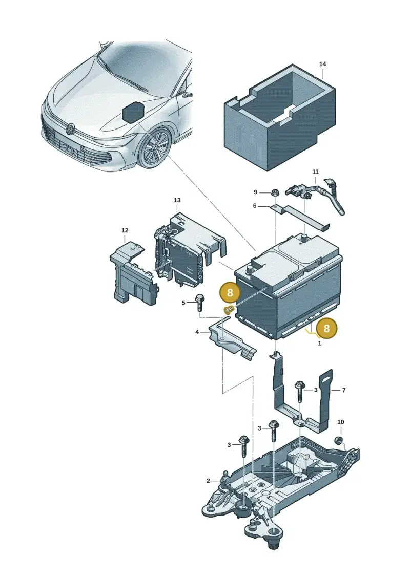 000915506 — Volkswagen Passat estate (2023-) diagram 3j0915000, position 8