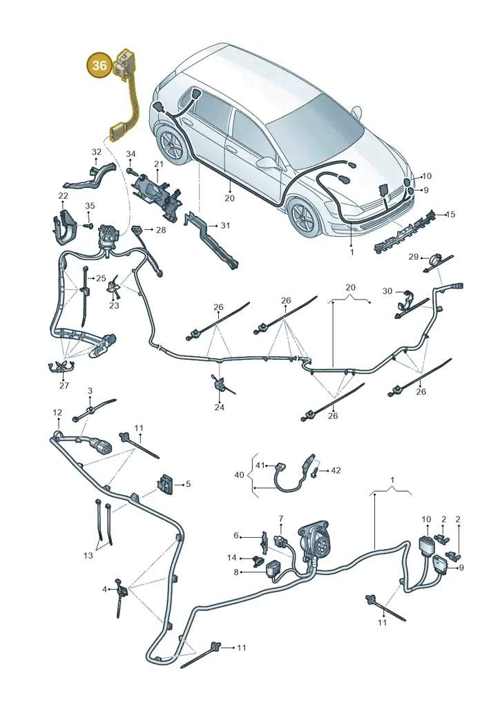 000915651A — Volkswagen E-Golf (2014-2021) diagram 774971080, position 36