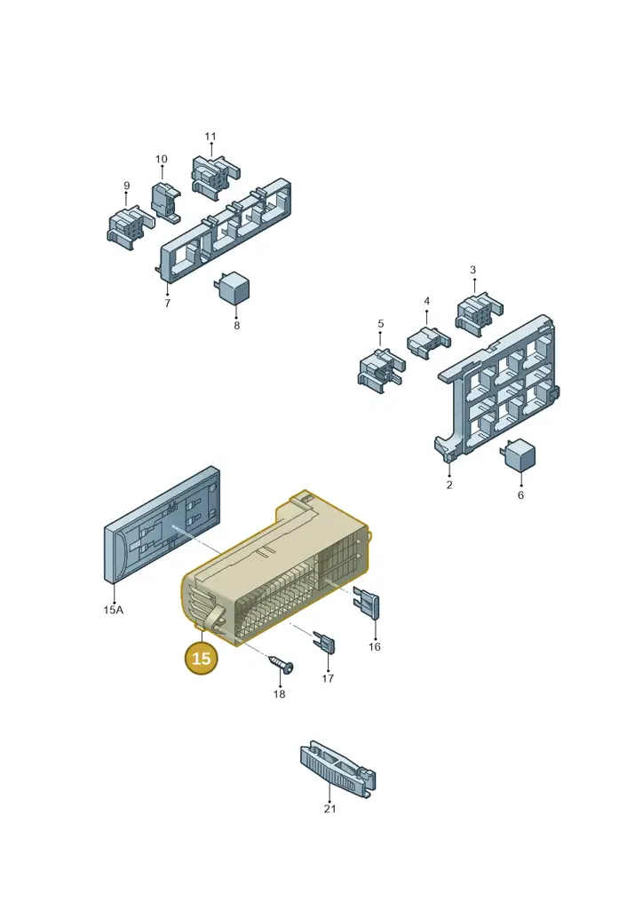 000937615A — Volkswagen Caddy kombi (2015-2020) diagram 694937000, position 15