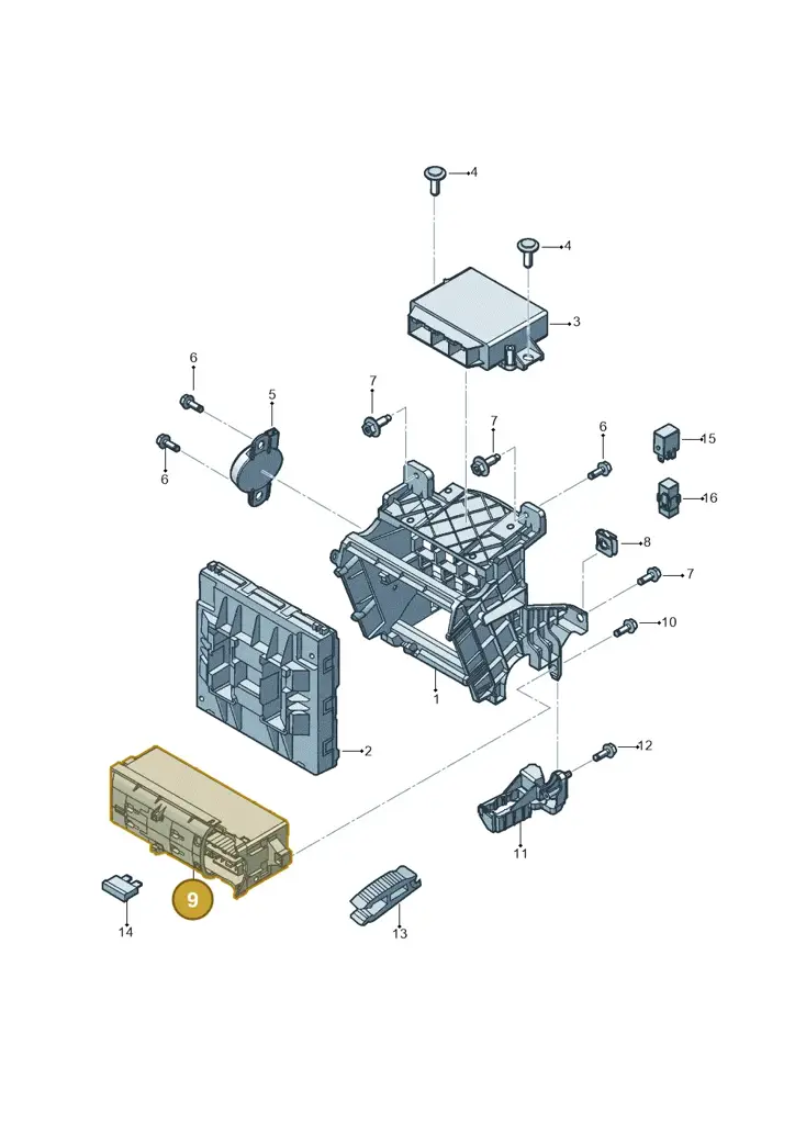 000937615B — Volkswagen Beetle (2016-2019) diagram 801937000, position 9