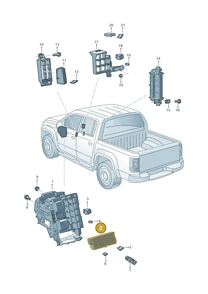 000941828A — Volkswagen Amarok twin cab (2022-) diagram 894937000, position 2
