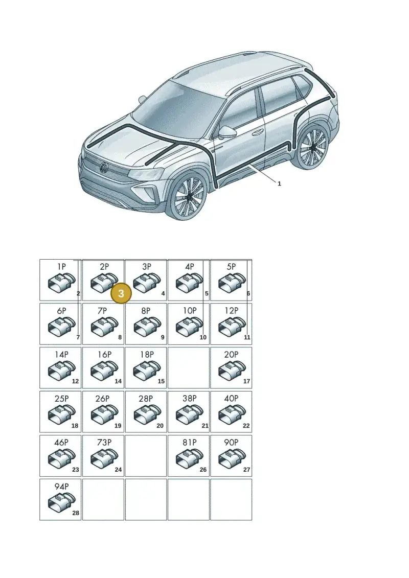 000971582H — Volkswagen Taigun 1.0 (2021-) diagram 62i971080, position 3