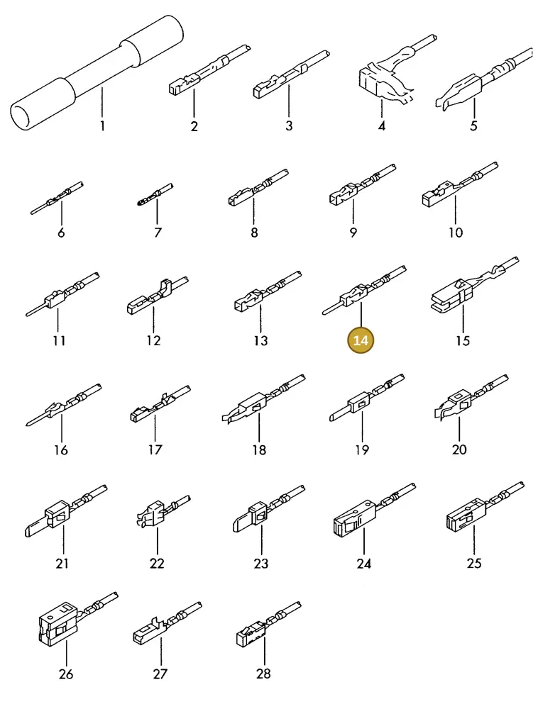 000979035EC — Volkswagen 1J0 platform diagram 198979300, position 14