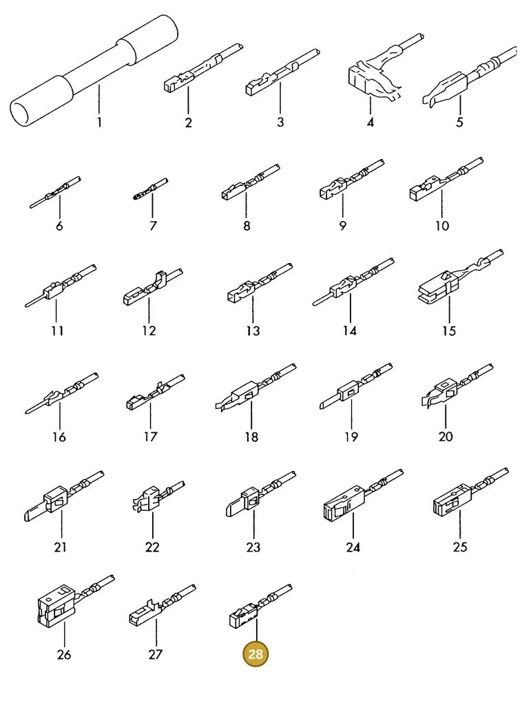 000979052E — Volkswagen 1J0 platform diagram 198979300, position 28