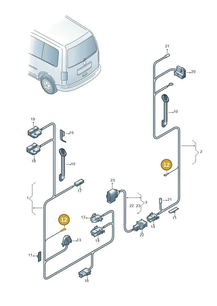 000979206E — Volkswagen Caddy kombi (2015-2020) diagram 443972800, position 12