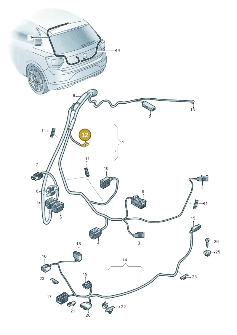 000979207E — Volkswagen Polo 1.0 BlueMotion (2017-2024) diagram 837972500, position 12