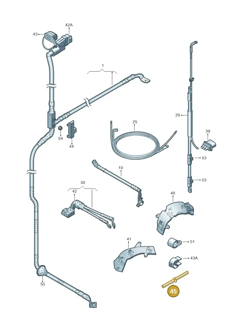 000979993 — Volkswagen Phaeton 4motion (2010-2016) diagram 258972040, position 45