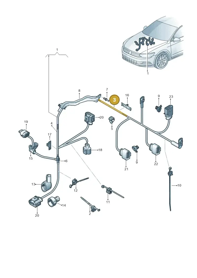 000979993 — Volkswagen Passat Saloon (2014-2024) diagram 793971780, position 3