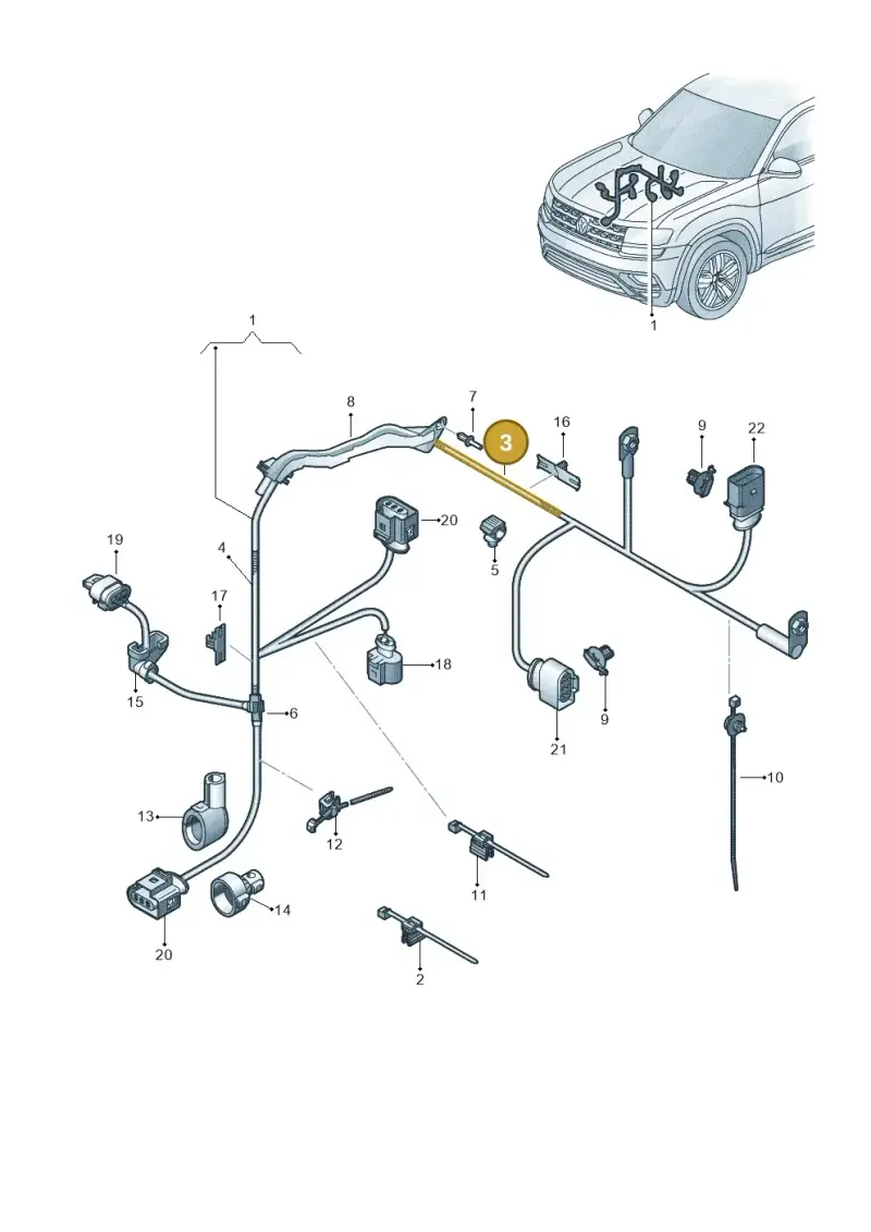 000979993 — Volkswagen Atlas Cross Sport (2023-) diagram 829971780, position 3