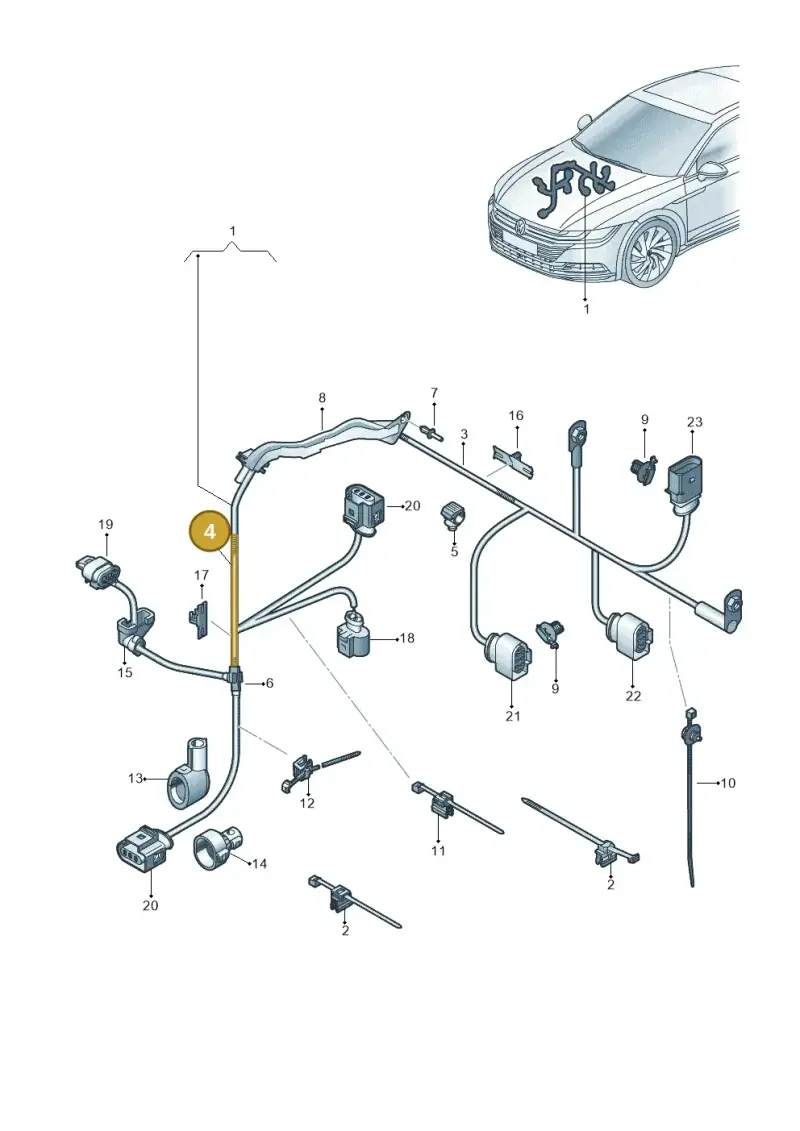 000979993 — Volkswagen Arteon (2017-2025) diagram 828971780, position 4