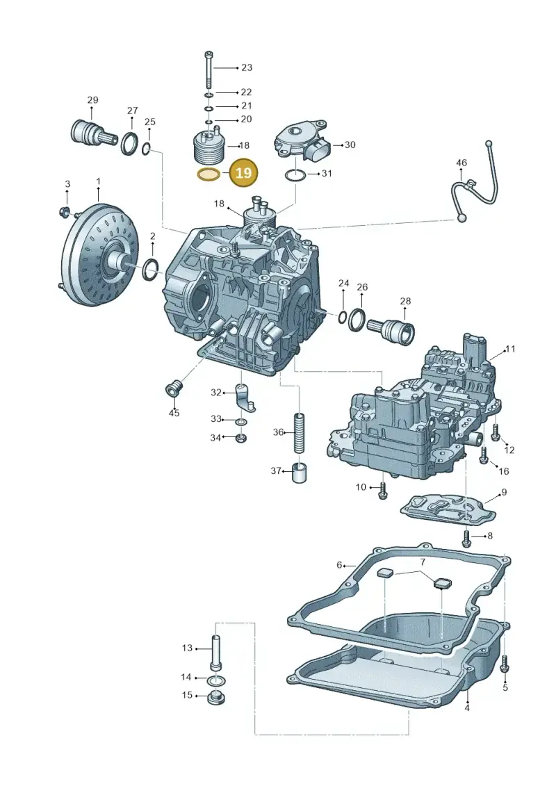 001409069B — Volkswagen Jetta 1.6 (2014-2018) diagram 691321650, position 19