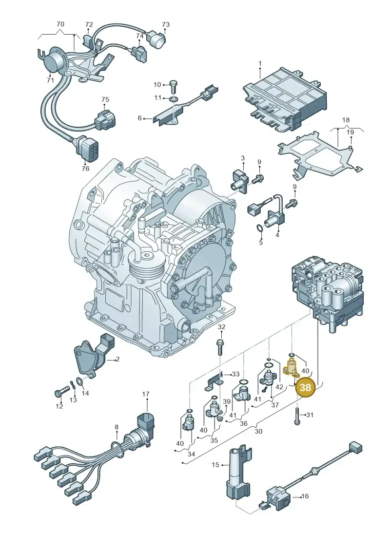 001927331B — Volkswagen POLO (1994-1999) diagram 657927500, position 38