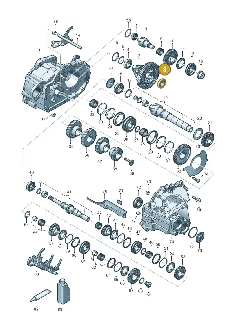 002517185M — Volkswagen Tiguan 2.0 4Motion (2017-2024) diagram 5h0311150, position 3