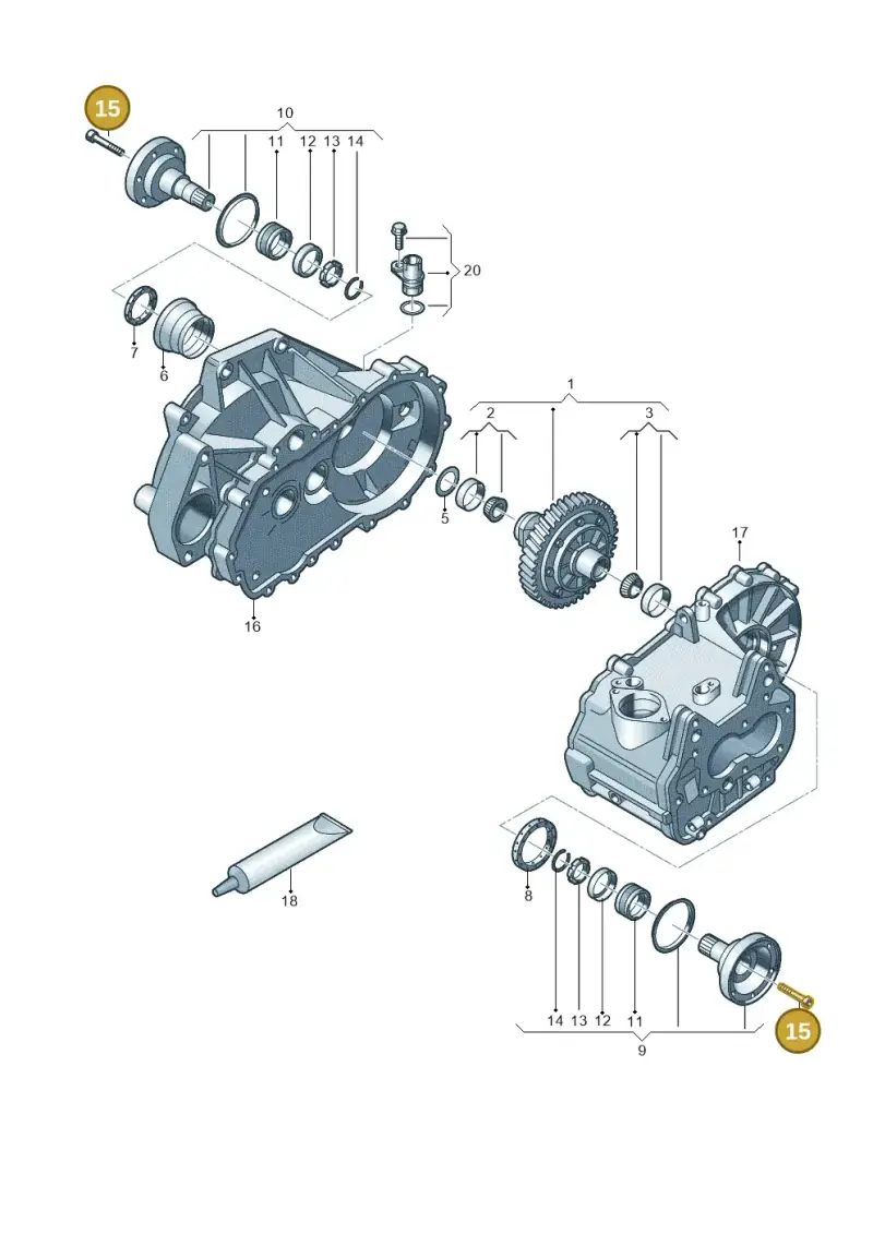 003507327 — Volkswagen Polo 1.4 BlueMotion (2014-2017) diagram 773409160, position 15