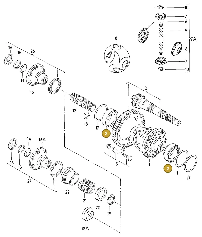 003519185B — Volkswagen Jetta (1981-1984) diagram 007099000, position 2