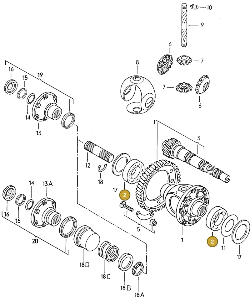 003519185B — Volkswagen Scirocco (1981-1981) diagram 026099000, position 2