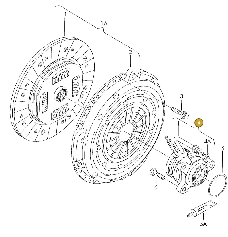 006141165C — Volkswagen SHARAN/SYNCRO (1995-2000) diagram 162141100, position 4