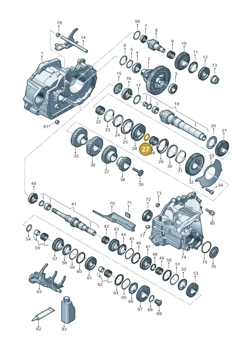 008311231 — Volkswagen Caddy Maxi Kombi (2020-2024) diagram 5h0311150, position 27