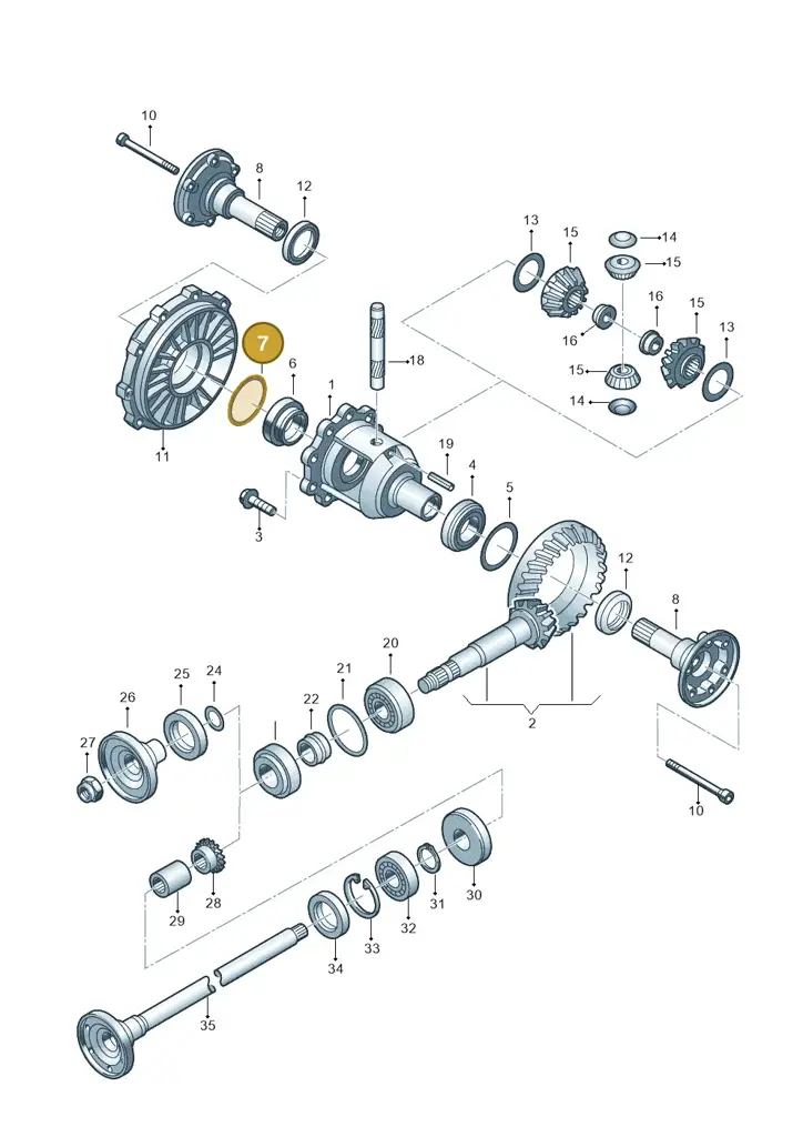 012409385AS — Volkswagen Phaeton 4motion (2010-2016) diagram 195525300, position 7