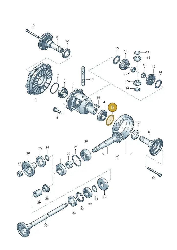 012409386AL — Volkswagen Phaeton 4motion (2010-2016) diagram 195525300, position 5