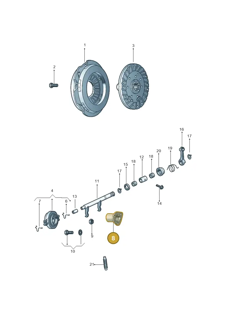 0131411811 — Volkswagen Kombi (2011-) diagram 308141000, position 8