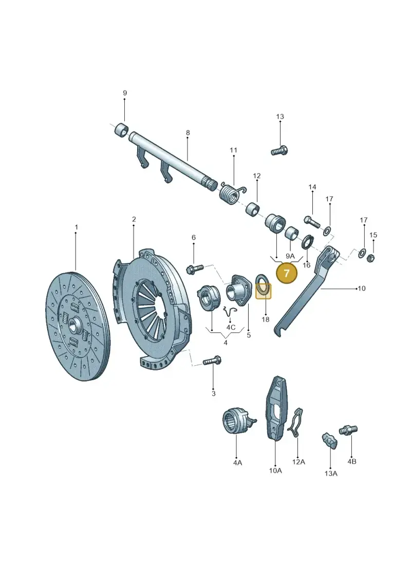 014141711B — Volkswagen Parati (2010-) diagram 303141100, position 7