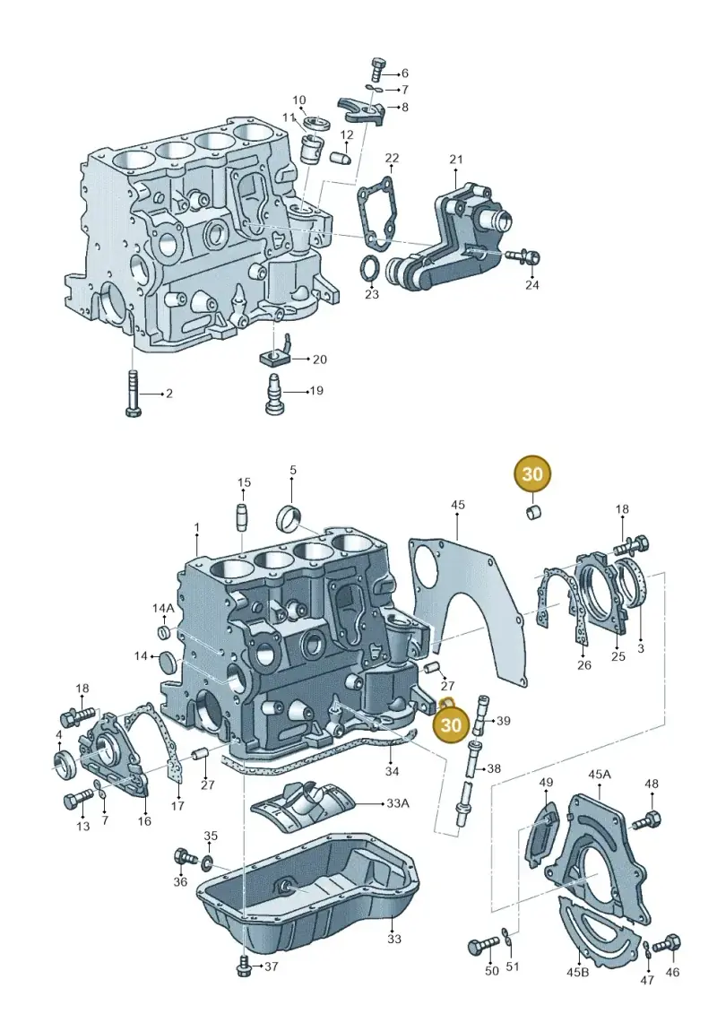 014301153 — Volkswagen CADDY-KOMBI/KASTENW.   06> (2005-) diagram 121103100, position 30