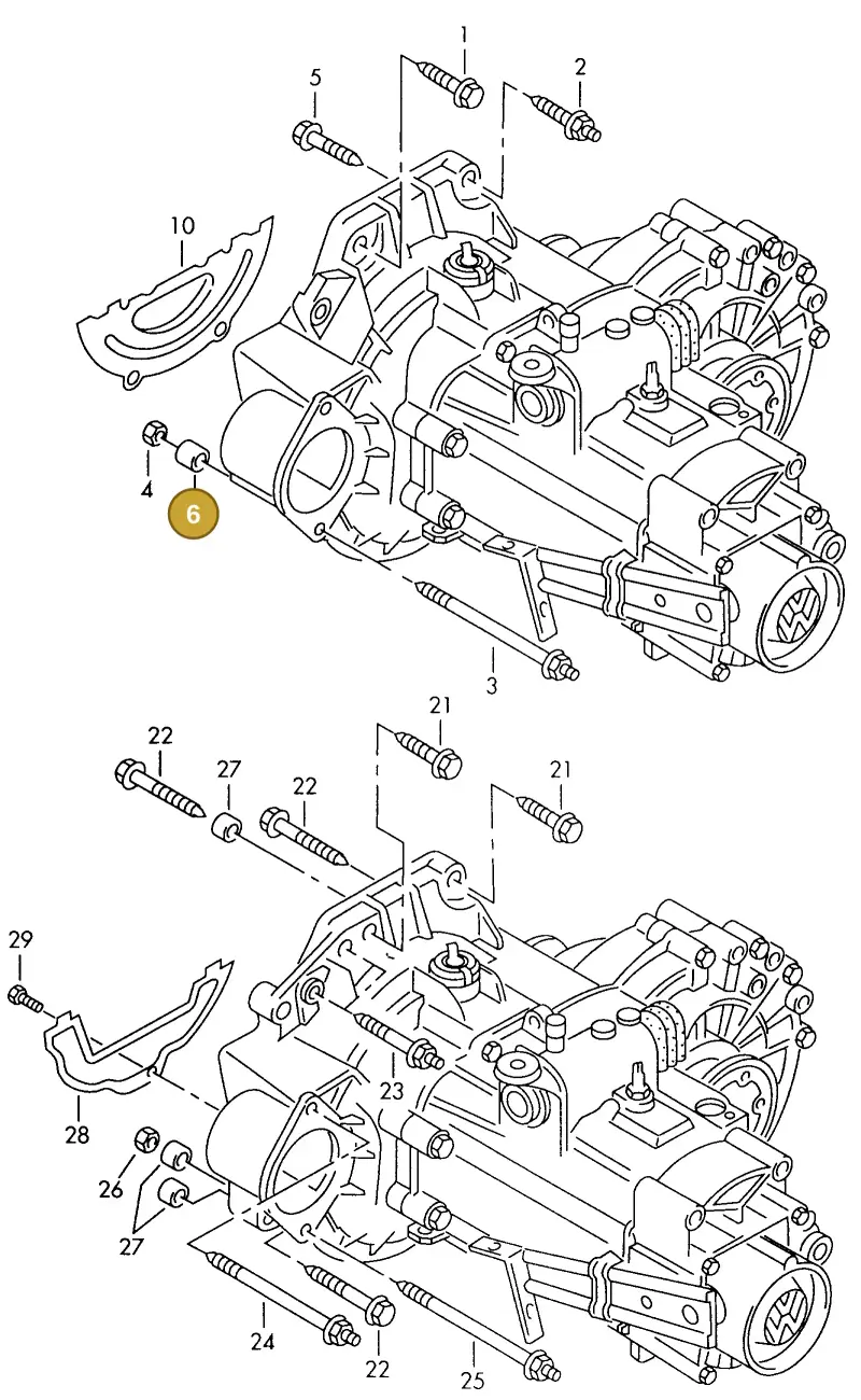 014301153 — Volkswagen GOLF CABRIO (2002-2002) diagram 159300720, position 6