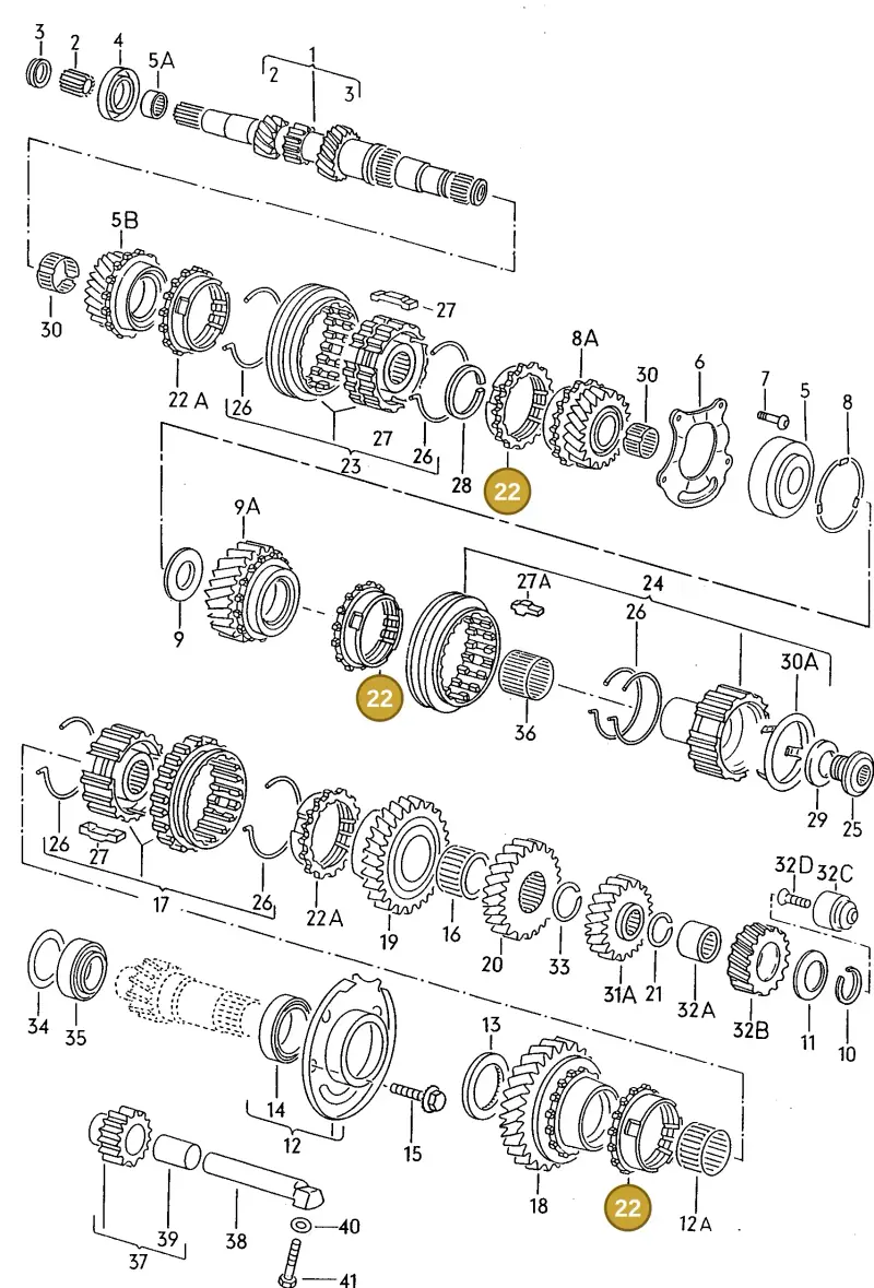 014311295E — Volkswagen GOLF CABRIO (2002-2002) diagram 121311340, position 22