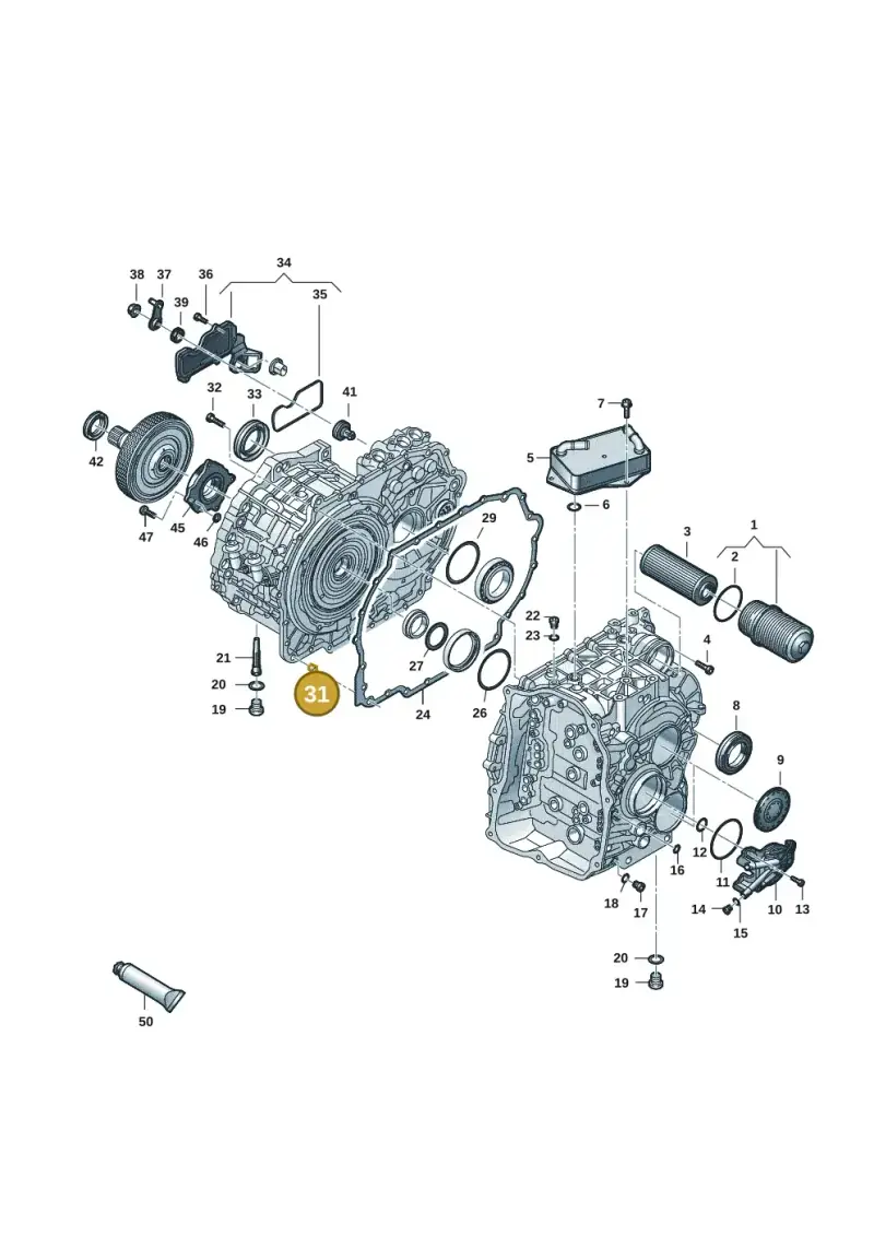 016301299A — Volkswagen Golf 2.0 BlueMotion (2019-2024) diagram 827300703, position 31