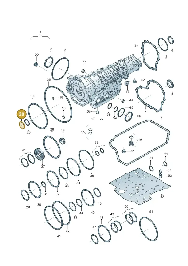 018321243 — Volkswagen Phaeton 4motion (2010-2016) diagram 264321510, position 20