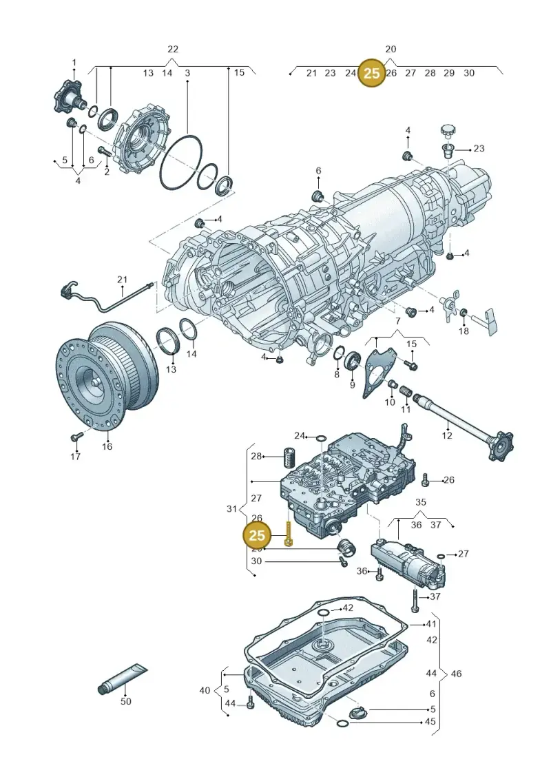 018325061B — Volkswagen Touareg (2017-2023) diagram 787300510, position 25