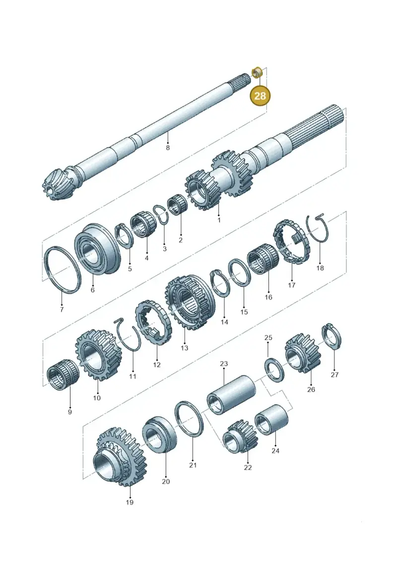 01E311807 — Volkswagen PASSAT/4MOTION/W8 (2002-2005) diagram 139311580, position 28