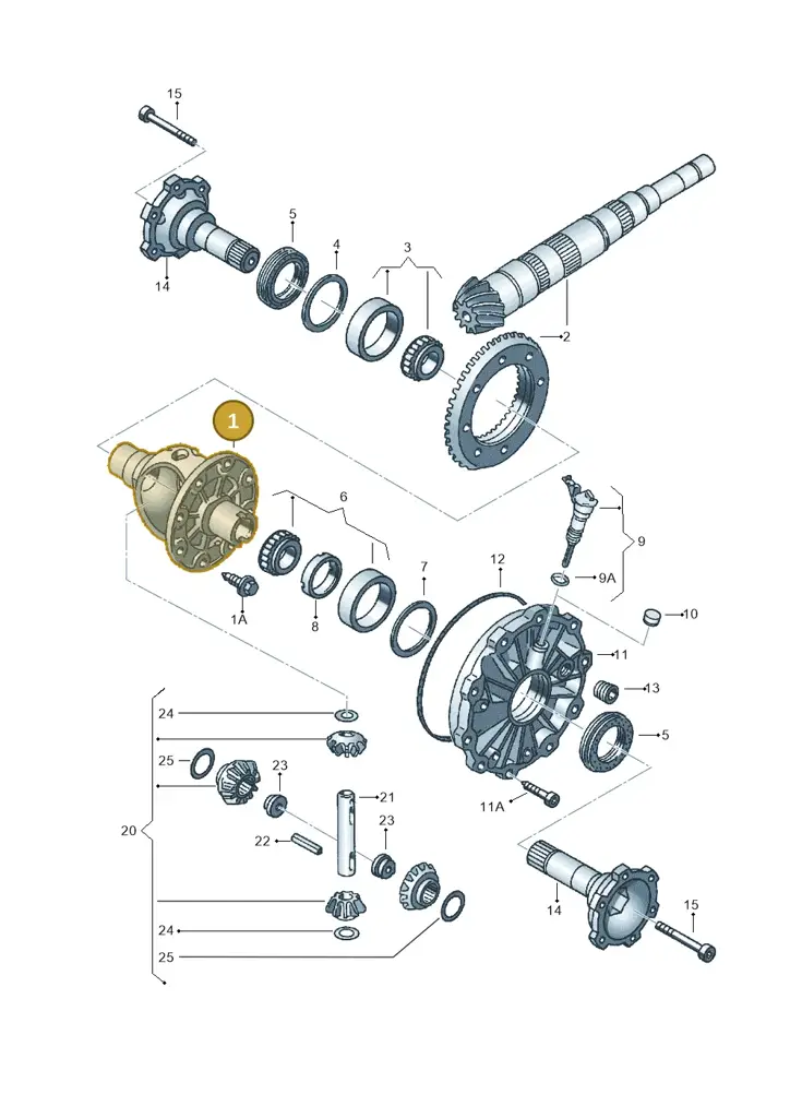 01E409121N — Volkswagen Phaeton (lang) (2003-2006) diagram 258409250, position 1
