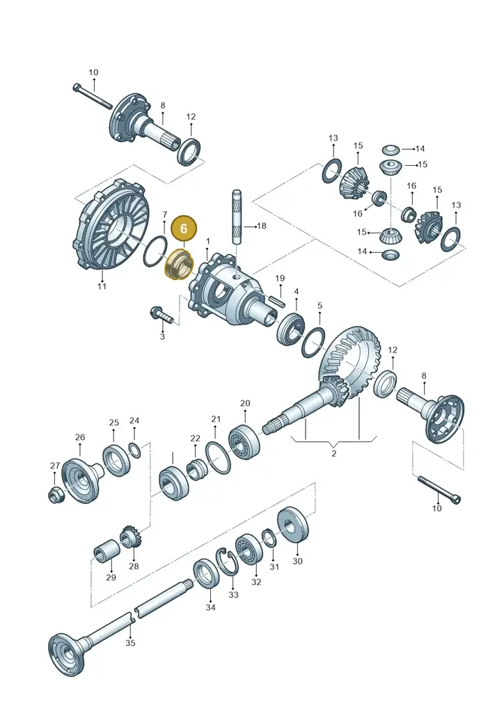 01E409123 — Volkswagen Phaeton 4motion (2010-2016) diagram 195525300, position 6