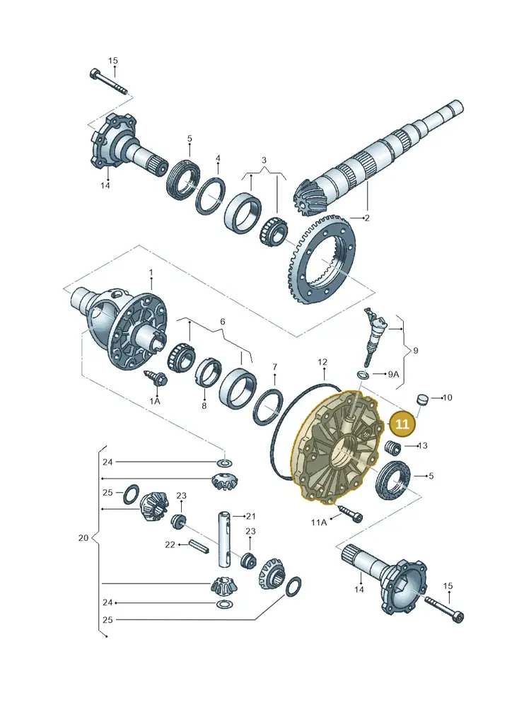 01E409131B — Volkswagen Phaeton (lang) (2003-2006) diagram 258409250, position 11