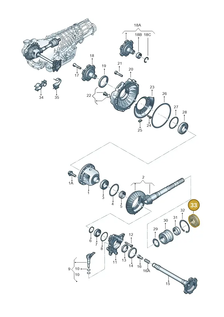 01L409399A — Volkswagen Phaeton 4motion (2010-2016) diagram 218409570, position 33