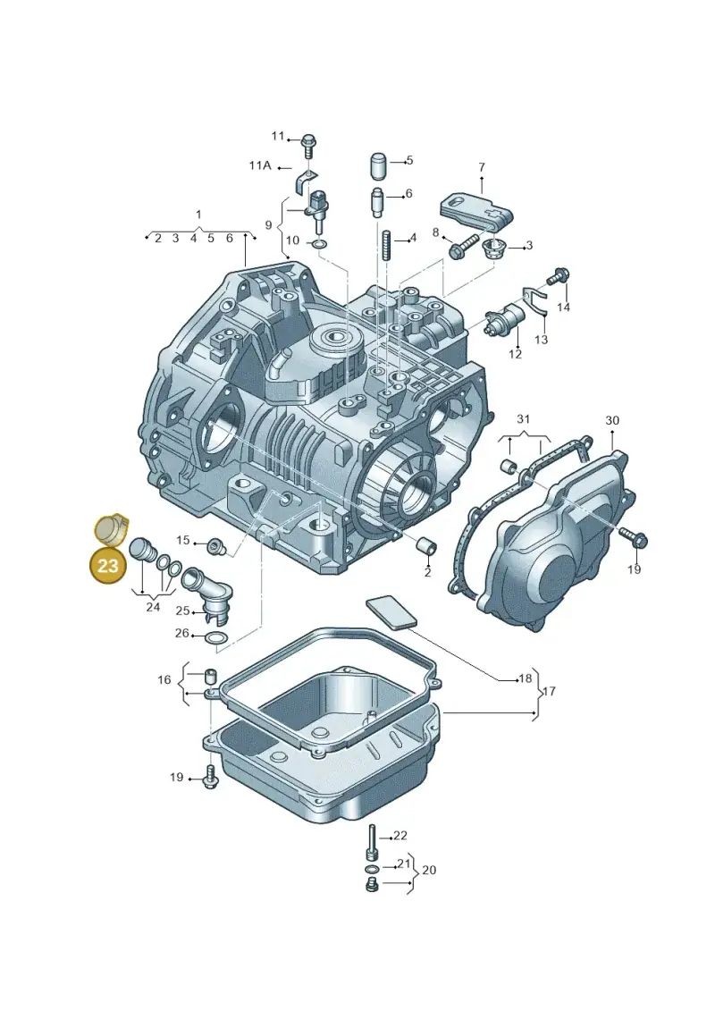 01M321435B — Volkswagen New Beetle             06> (2005-) diagram 252321500, position 23